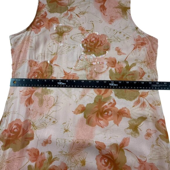 Vtg 90s Maxi Dress Sz 14 Butterflies Phoebe Buffay Fairy Cottagecore romantic - Picture 7 of 11